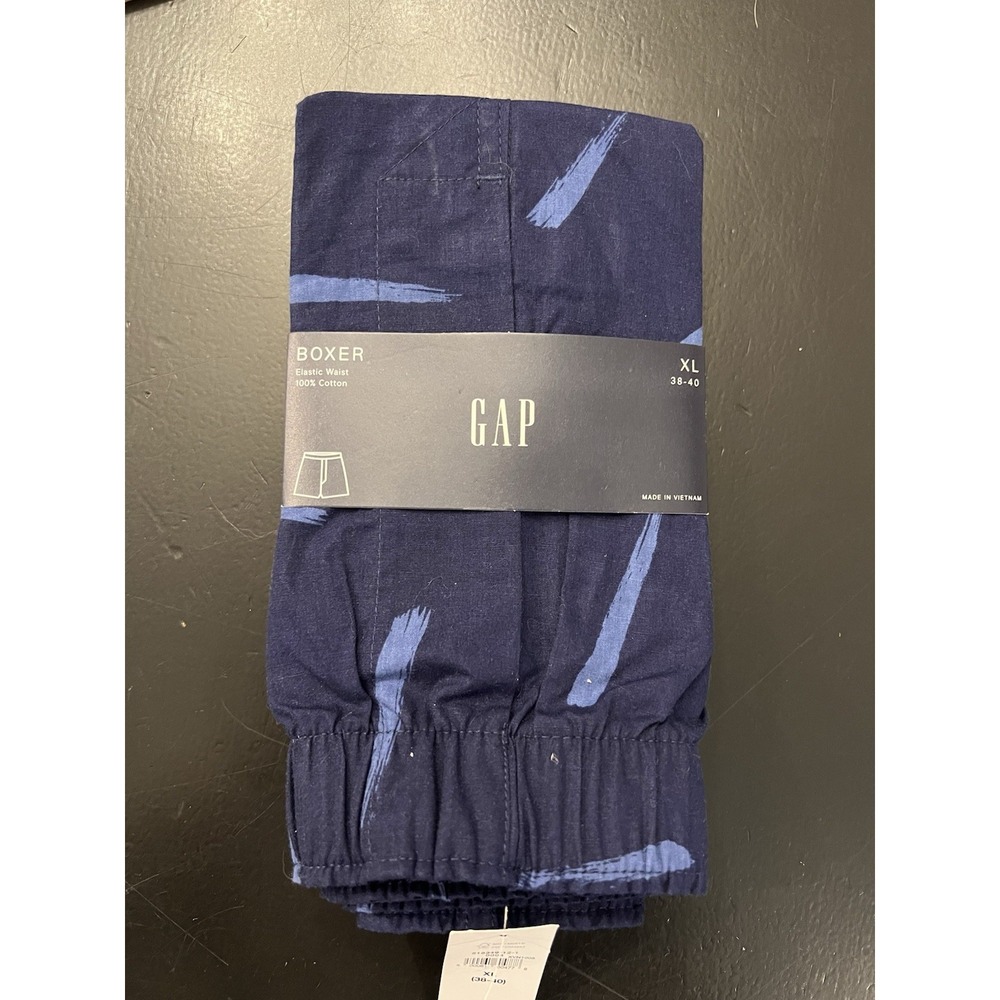 Gap NWT Navy Blue 100% Cotton Men's Boxers Shorts Sz XL 38-40